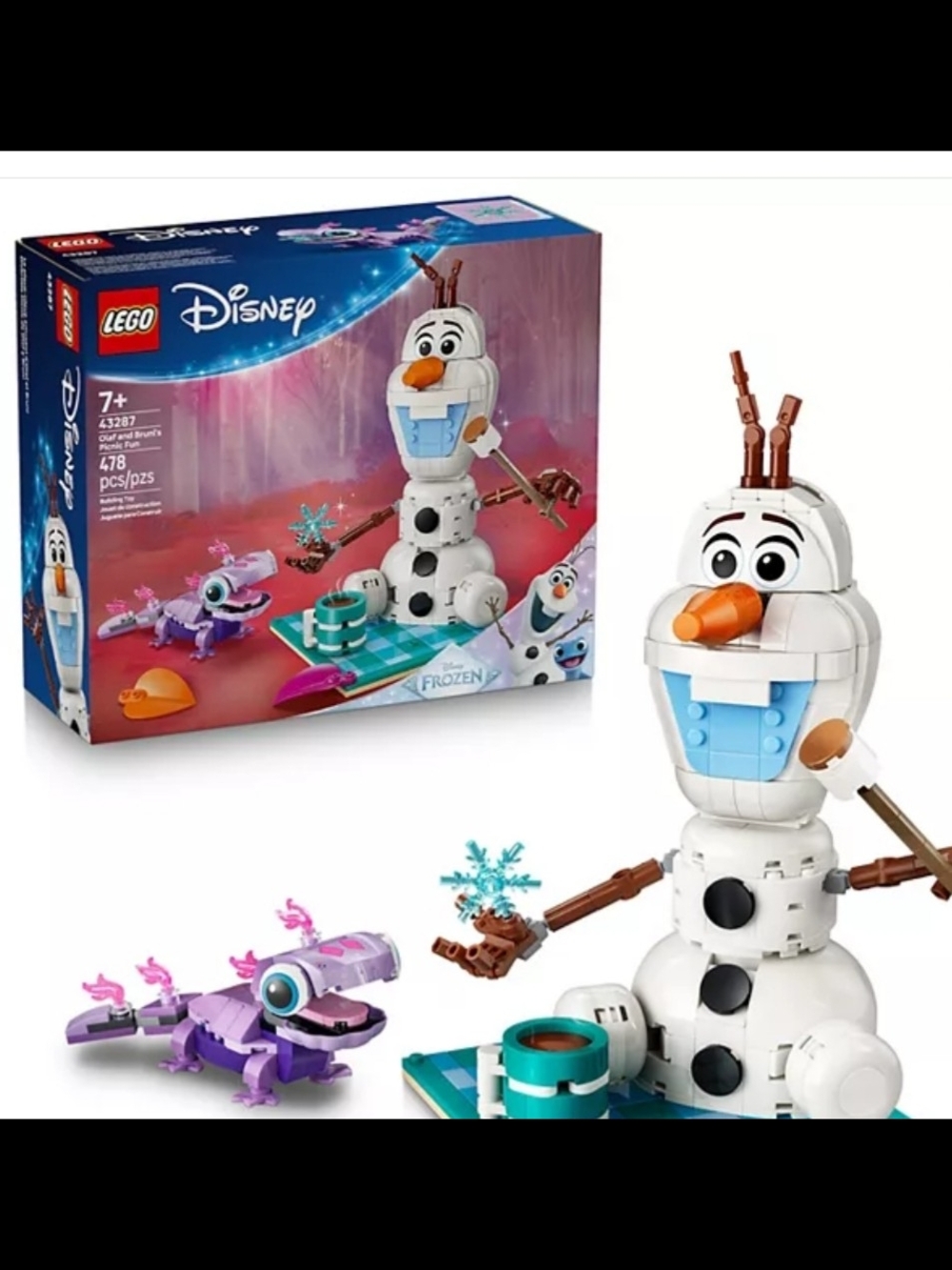 NEW! LEGO Disney Olaf Building Toy - White & Orange Snowman Set NWT - Picture 2 of 4